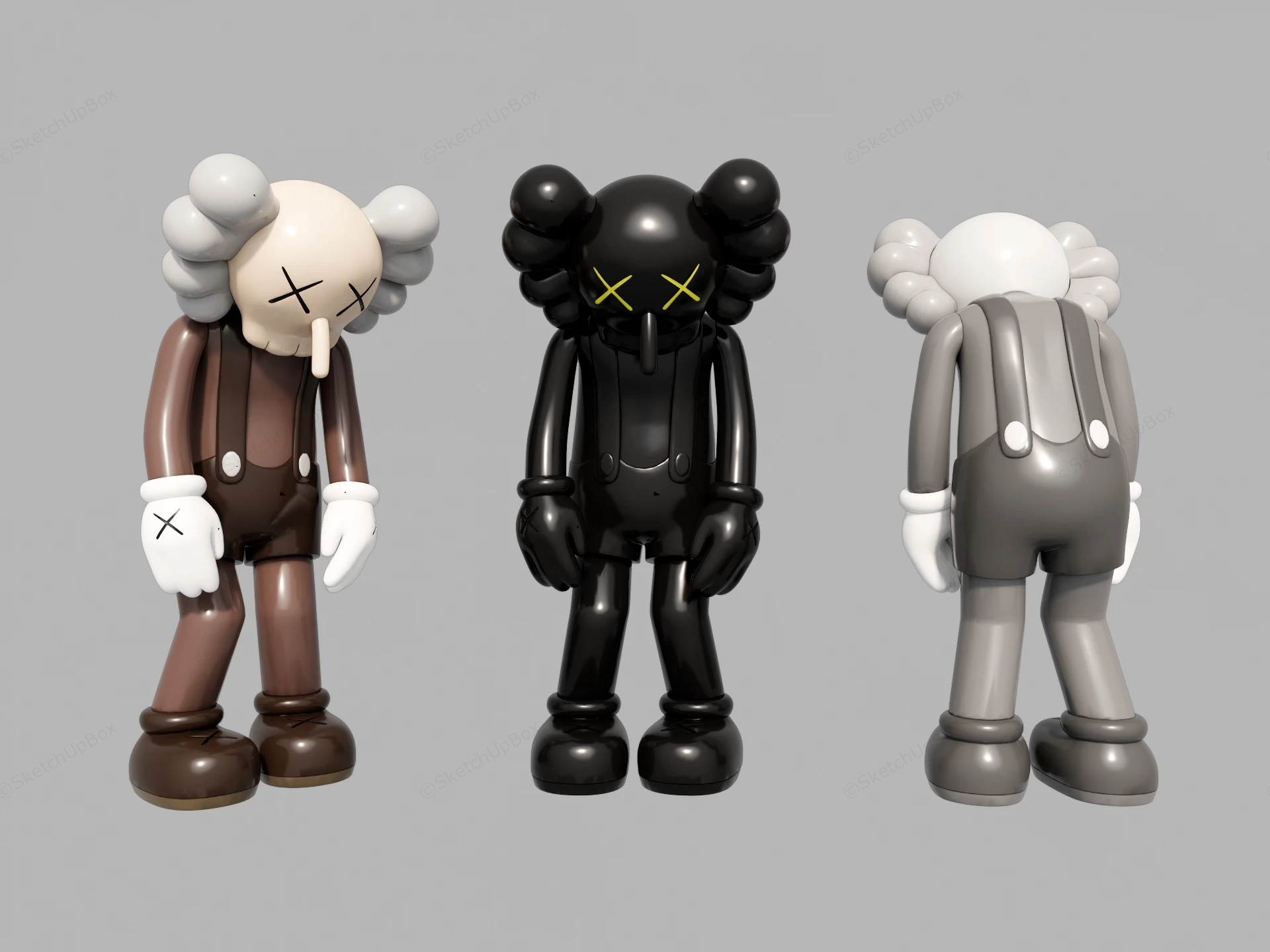 KAWS Small Lie Companion sketchup model preview - SketchupBox
