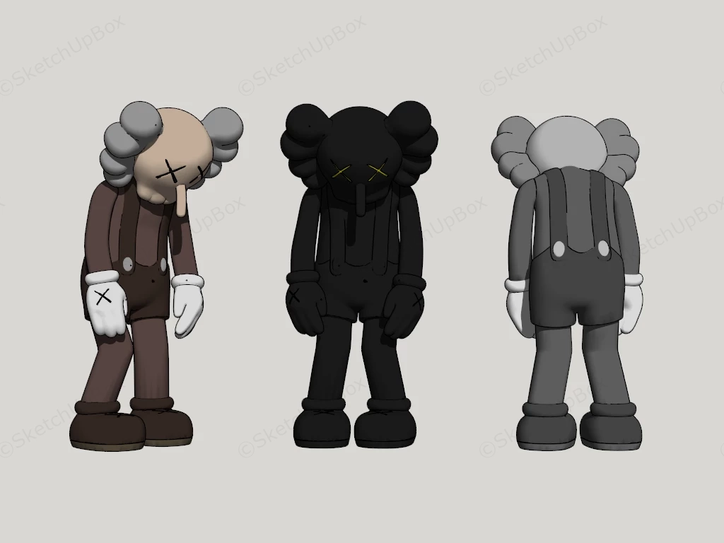 KAWS Small Lie Companion sketchup model preview - SketchupBox