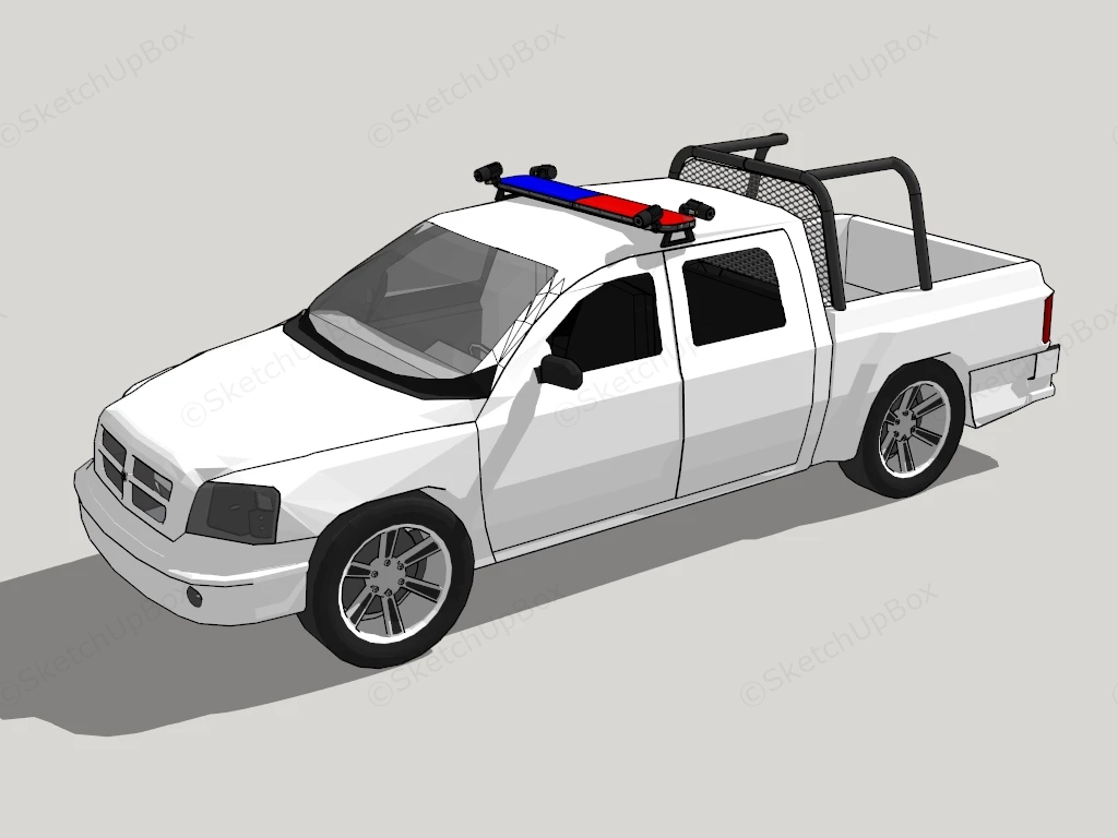 First Responder Utility Pickup Truck sketchup model preview - SketchupBox