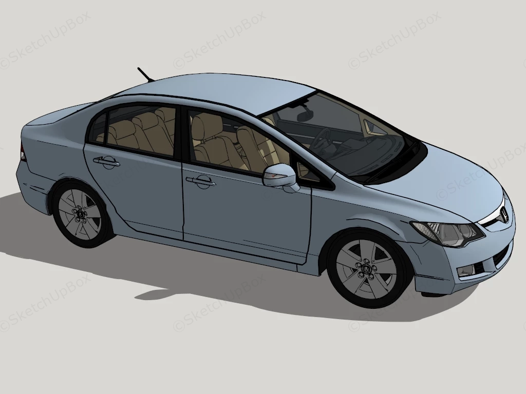 2006 Honda Civic Sedan sketchup model preview - SketchupBox