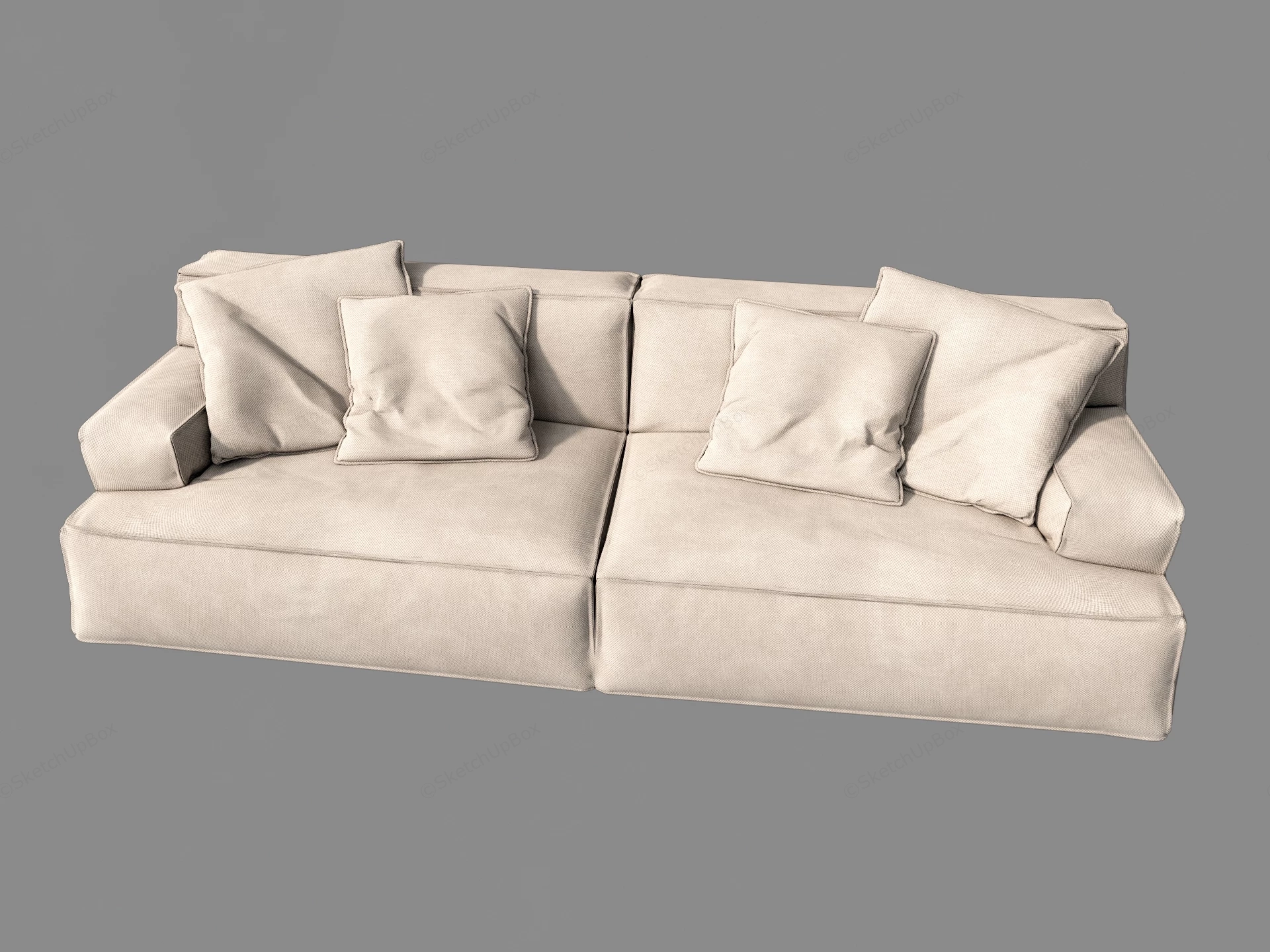 Modern Low Profile Modular Sofa sketchup model preview - SketchupBox