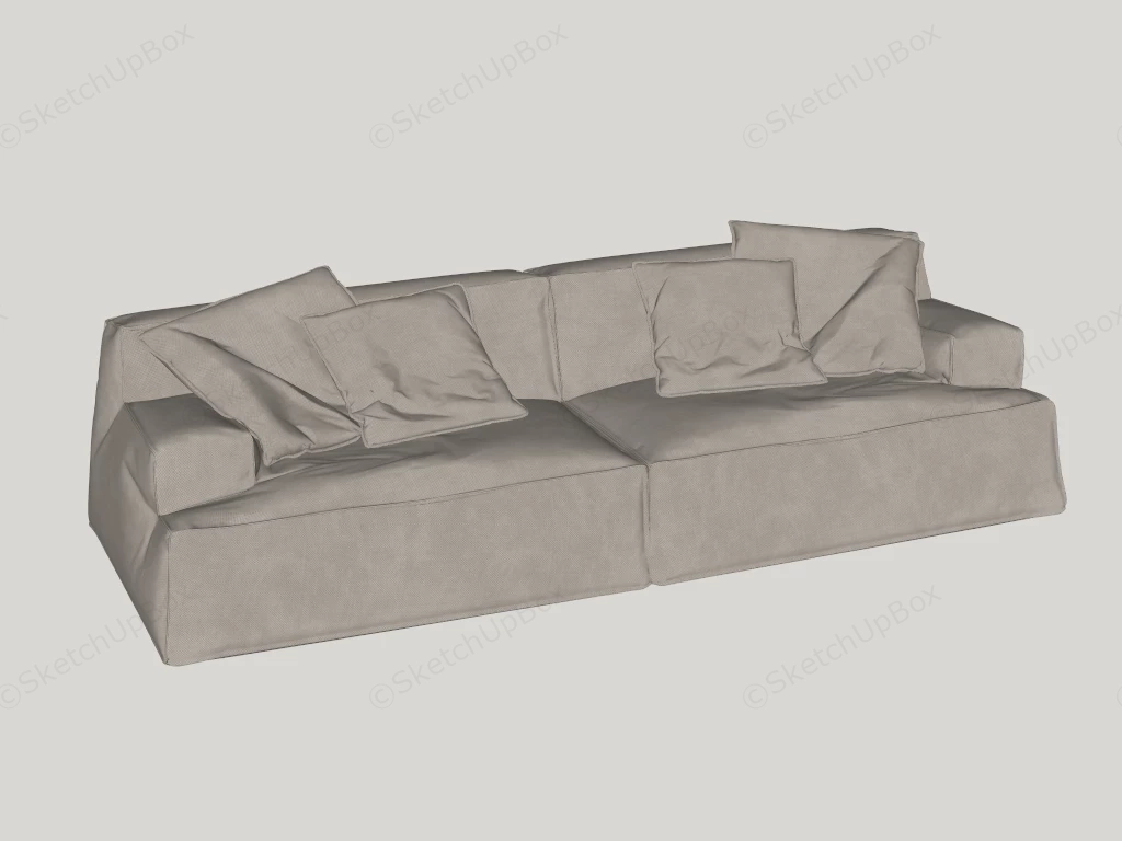 Modern Low Profile Modular Sofa sketchup model preview - SketchupBox