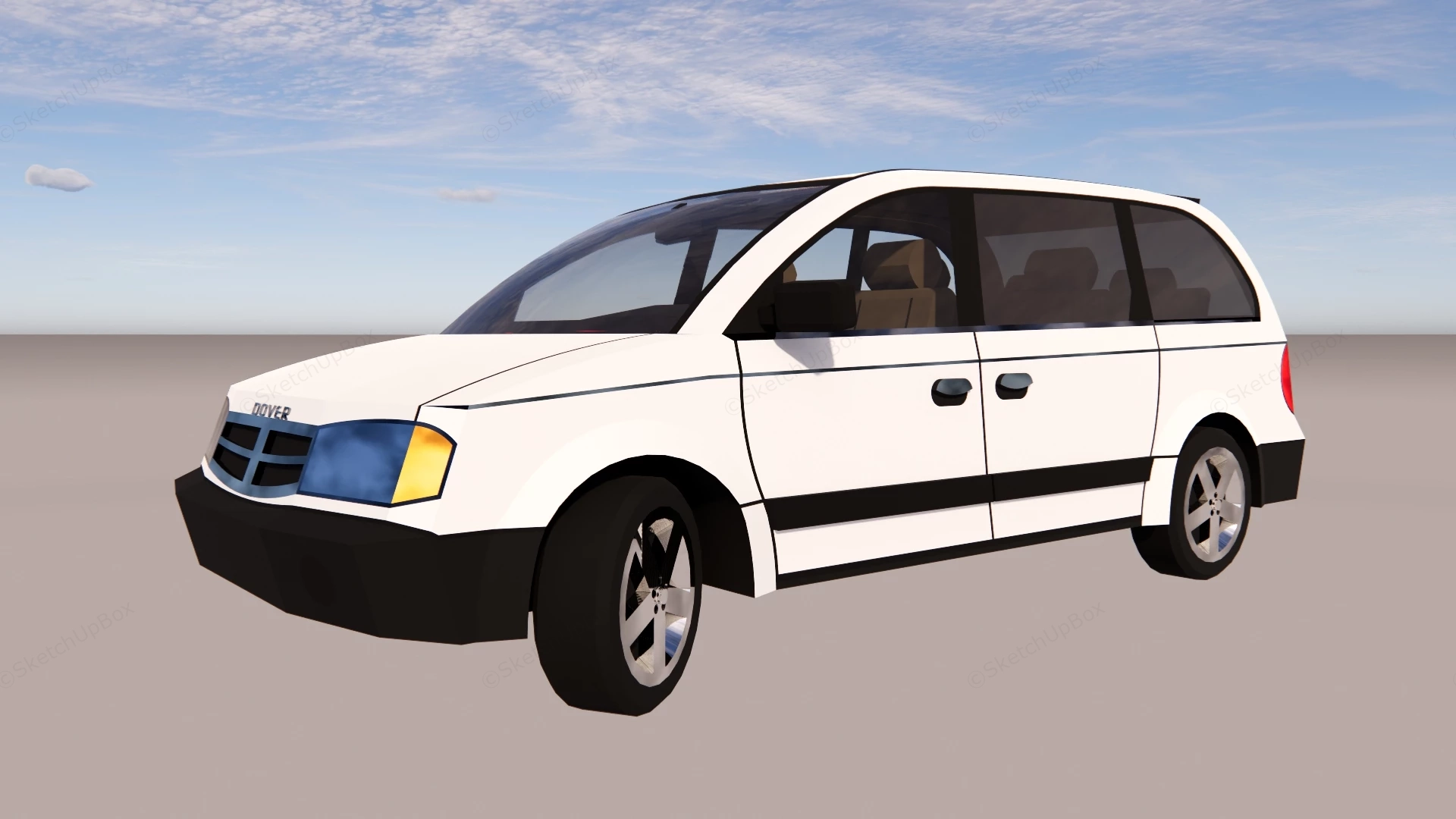 Dodge Grand Caravan LE sketchup model preview - SketchupBox