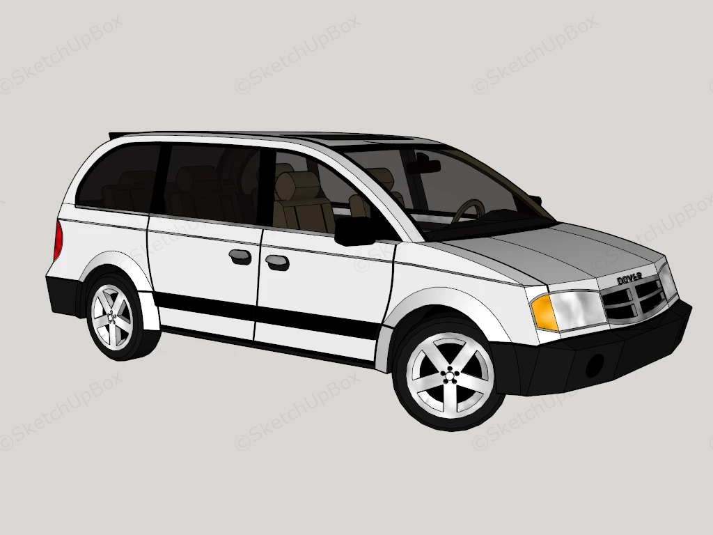 Dodge Grand Caravan LE sketchup model preview - SketchupBox