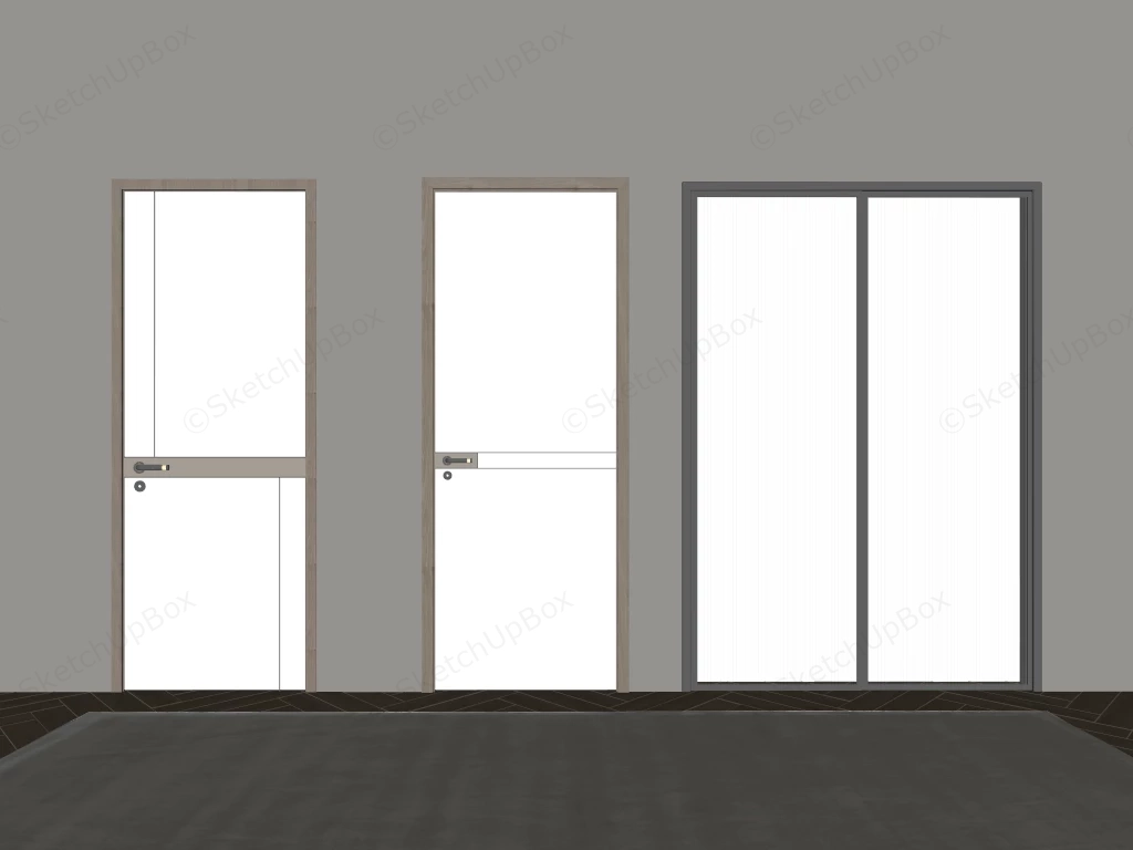Collection Of Modern Interior Door Designs sketchup model preview - SketchupBox