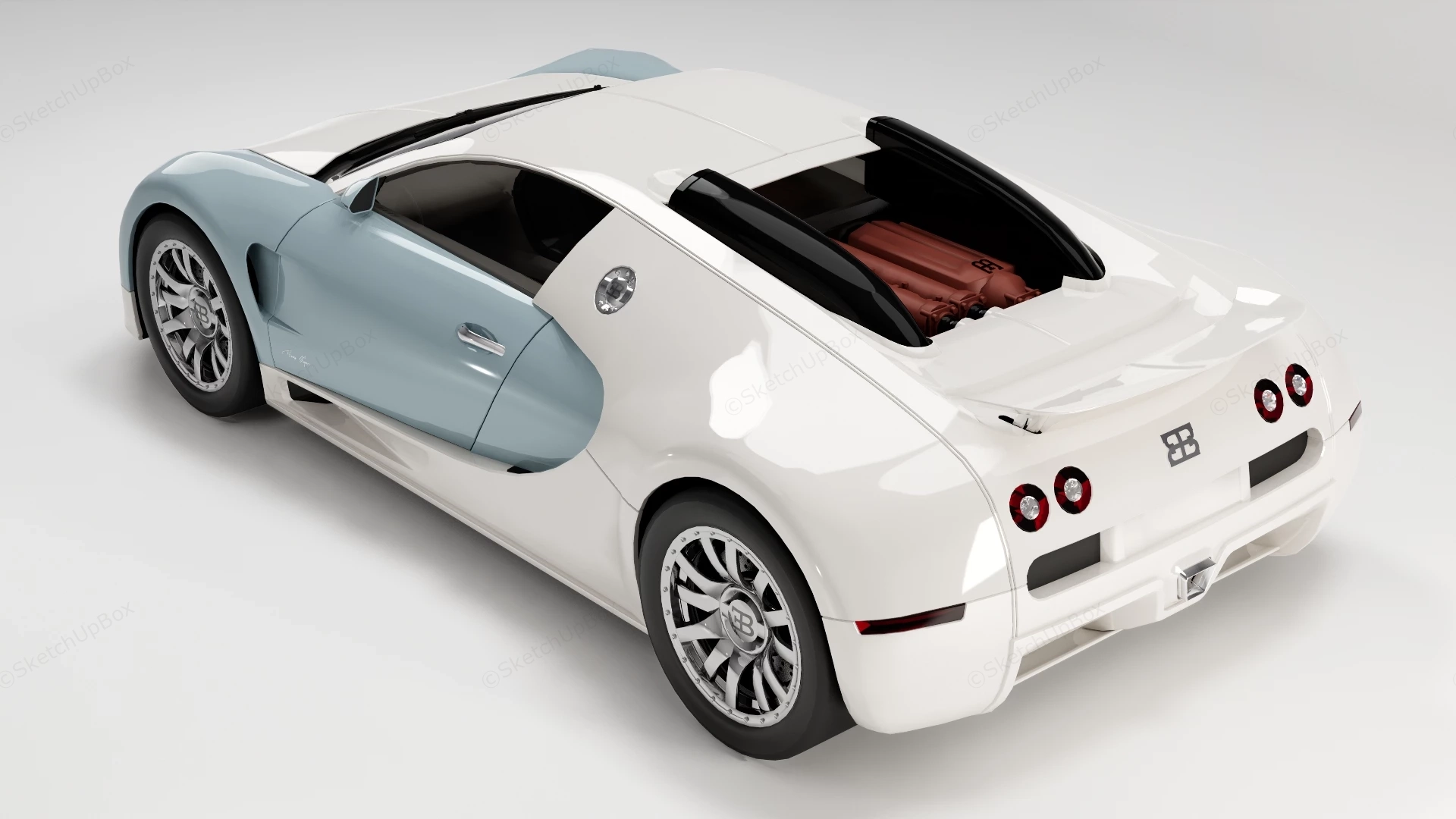 Bugatti Veyron sketchup model preview - SketchupBox