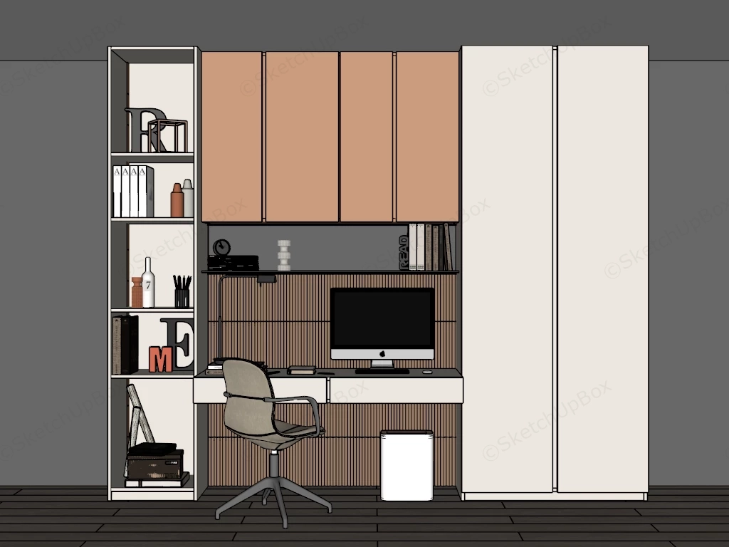 Modern Home Office Setup sketchup model preview - SketchupBox