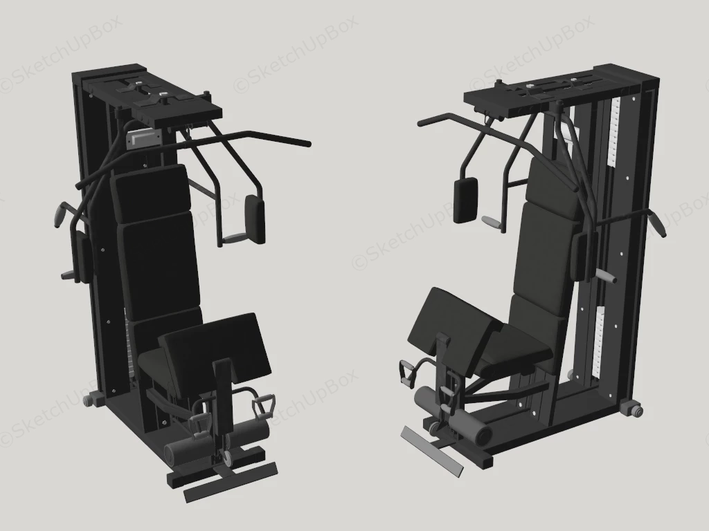 Luxury Multi Functional Home Gym Station sketchup model preview - SketchupBox