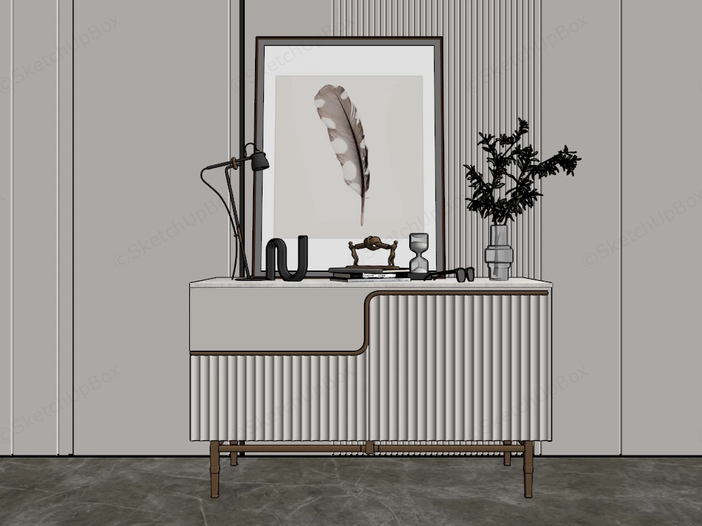Modern Light Luxury Sideboard sketchup model preview - SketchupBox