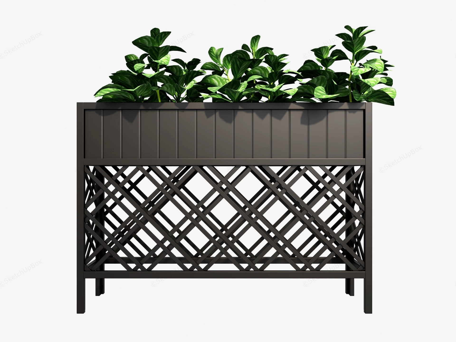 Freestanding Partition Planter Stand sketchup model preview - SketchupBox