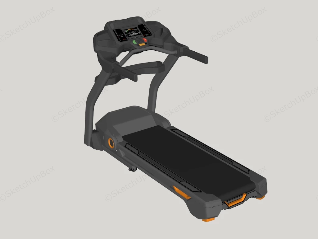 Premium Home Fitness Treadmill sketchup model preview - SketchupBox
