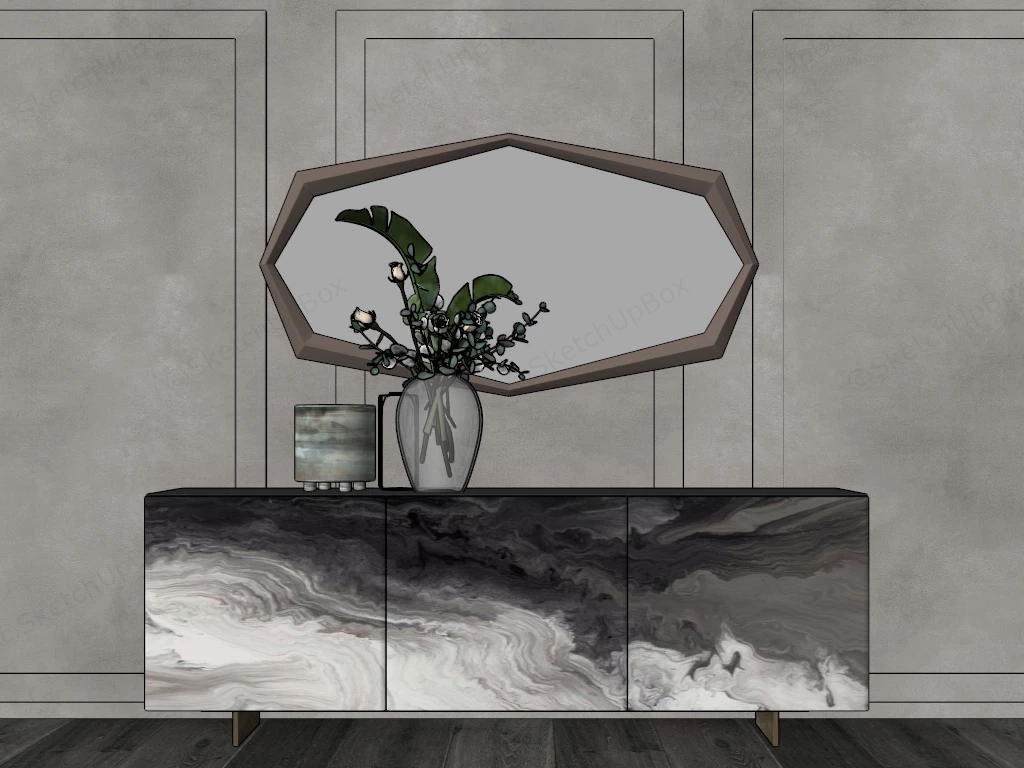 Focus CrystalArt Sideboard sketchup model preview - SketchupBox