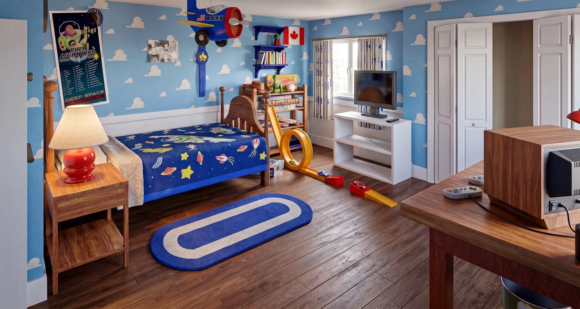 Toy Story Themed Child's Bedroom sketchup model preview - SketchupBox