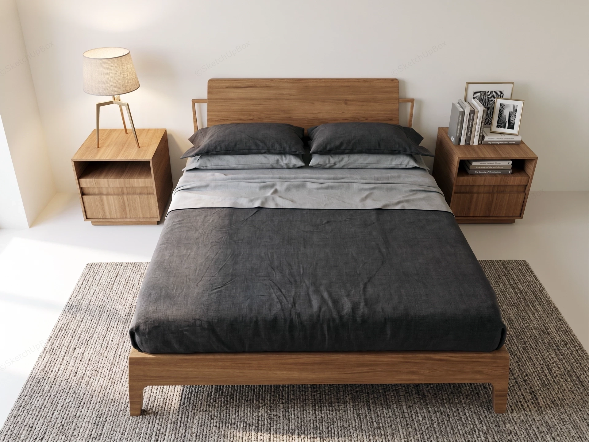 Modern Bedroom Suite sketchup model preview - SketchupBox