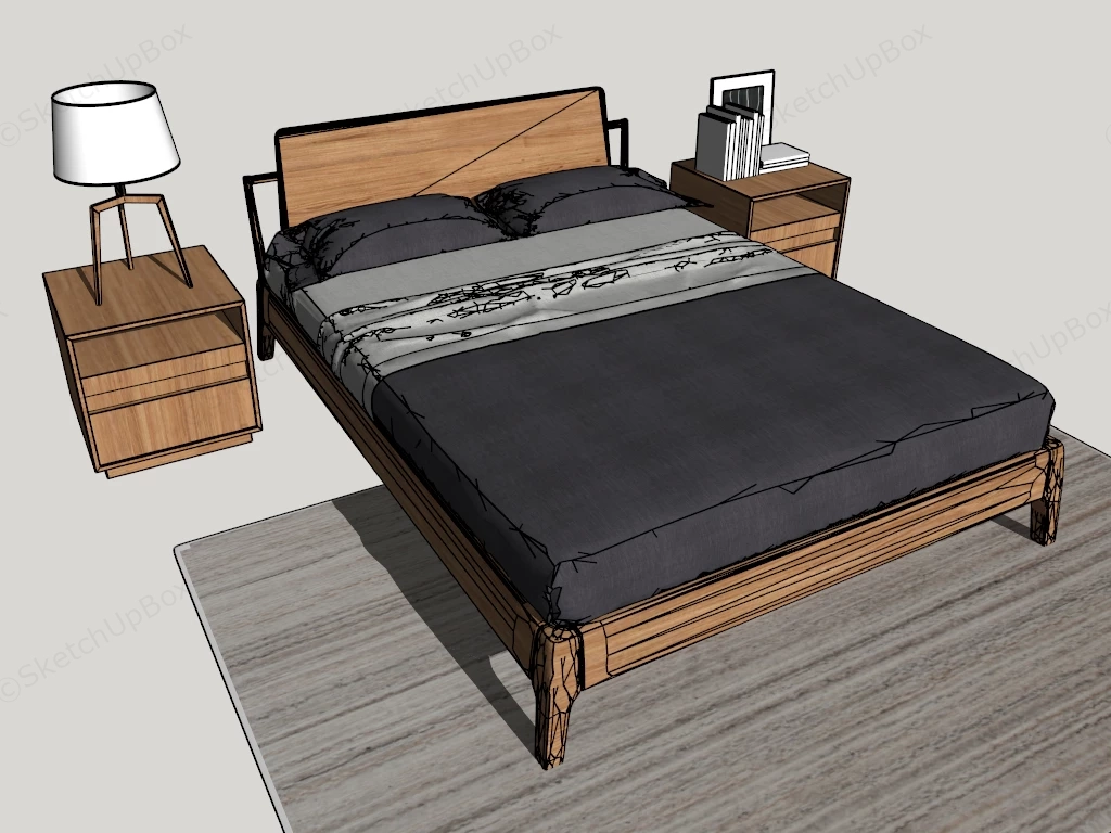 Modern Bedroom Suite sketchup model preview - SketchupBox