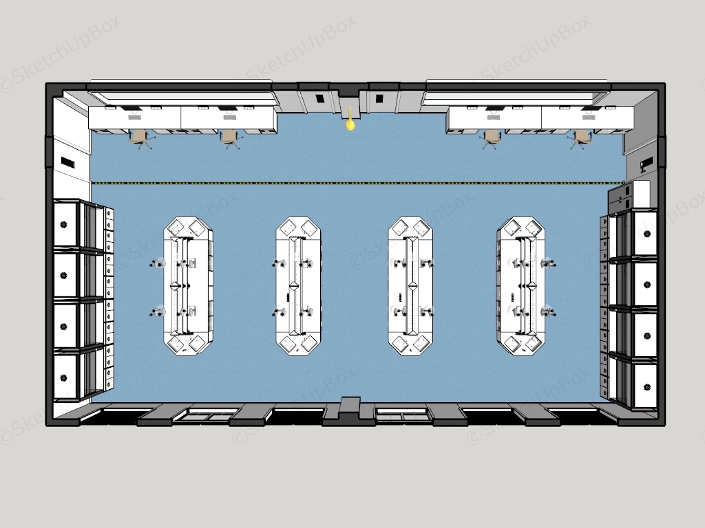 Modern Scientific Laboratory Interior sketchup model preview - SketchupBox
