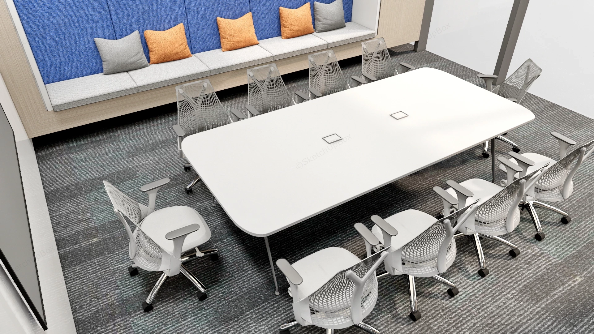 Modern Corporate Office & Conference Suite Sketchup 3D Model Preview - SketchupBox