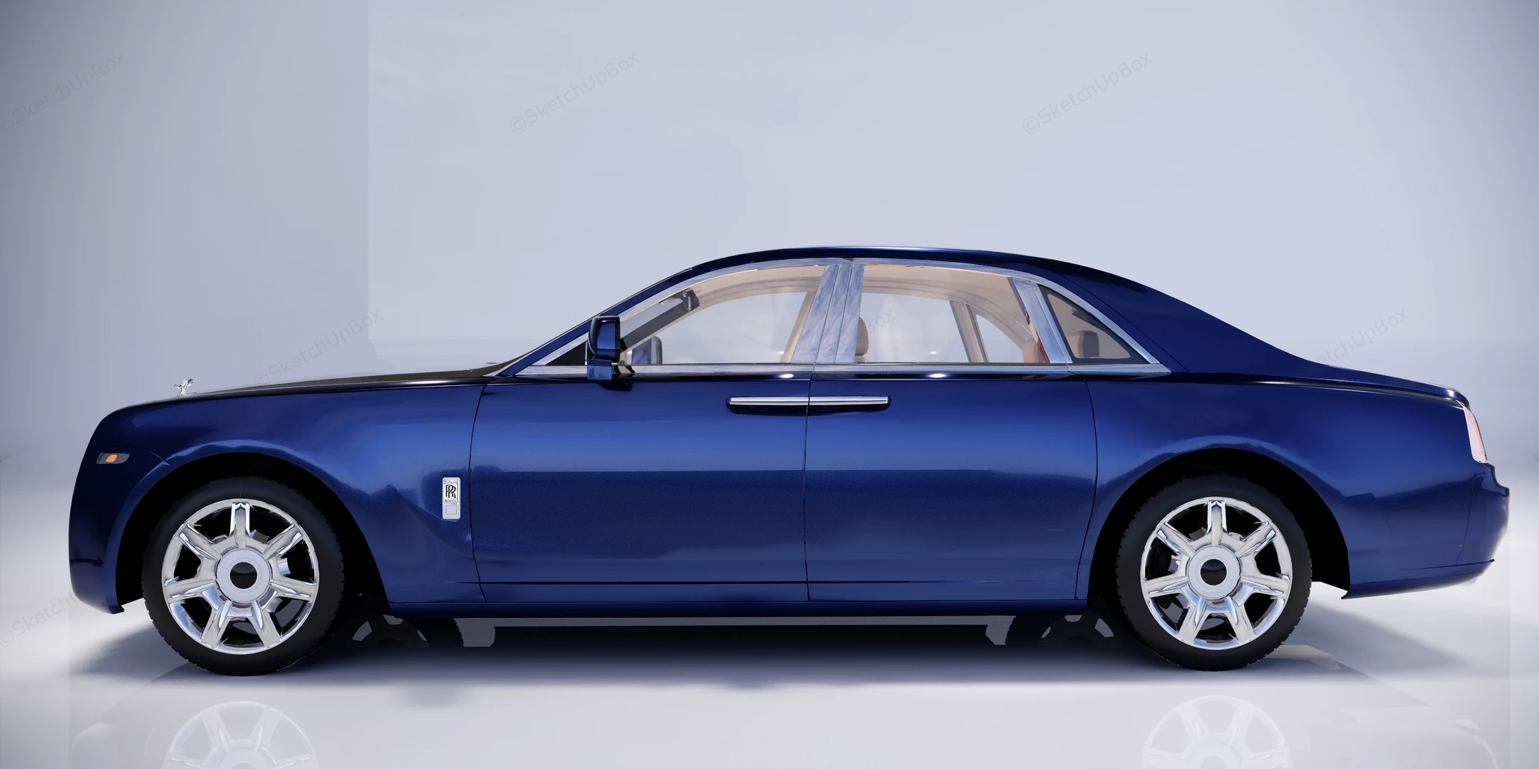 Executive Sedan Rolls Royce Ghost Sketchup 3D Model Preview - SketchupBox