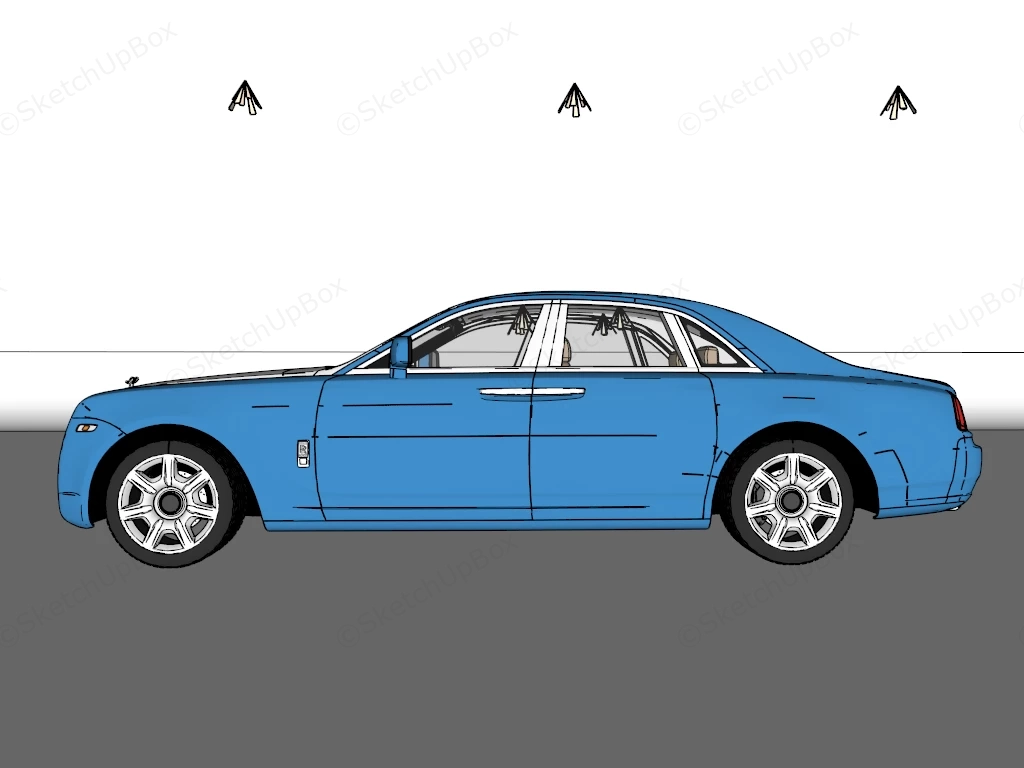 Executive Sedan Rolls Royce Ghost Sketchup 3D Model Preview - SketchupBox
