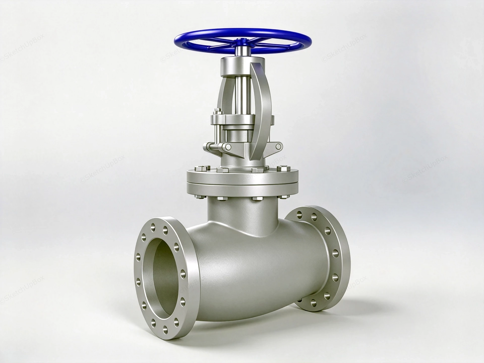 Industrial Flanged Gate Valve Sketchup 3D Model Preview - SketchupBox
