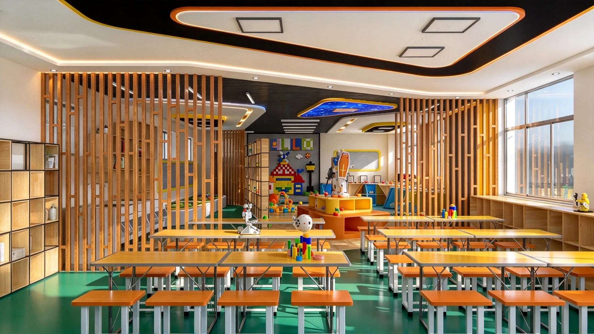 Modern Maker Space And STEM Classroom Sketchup 3D Model Preview - SketchupBox