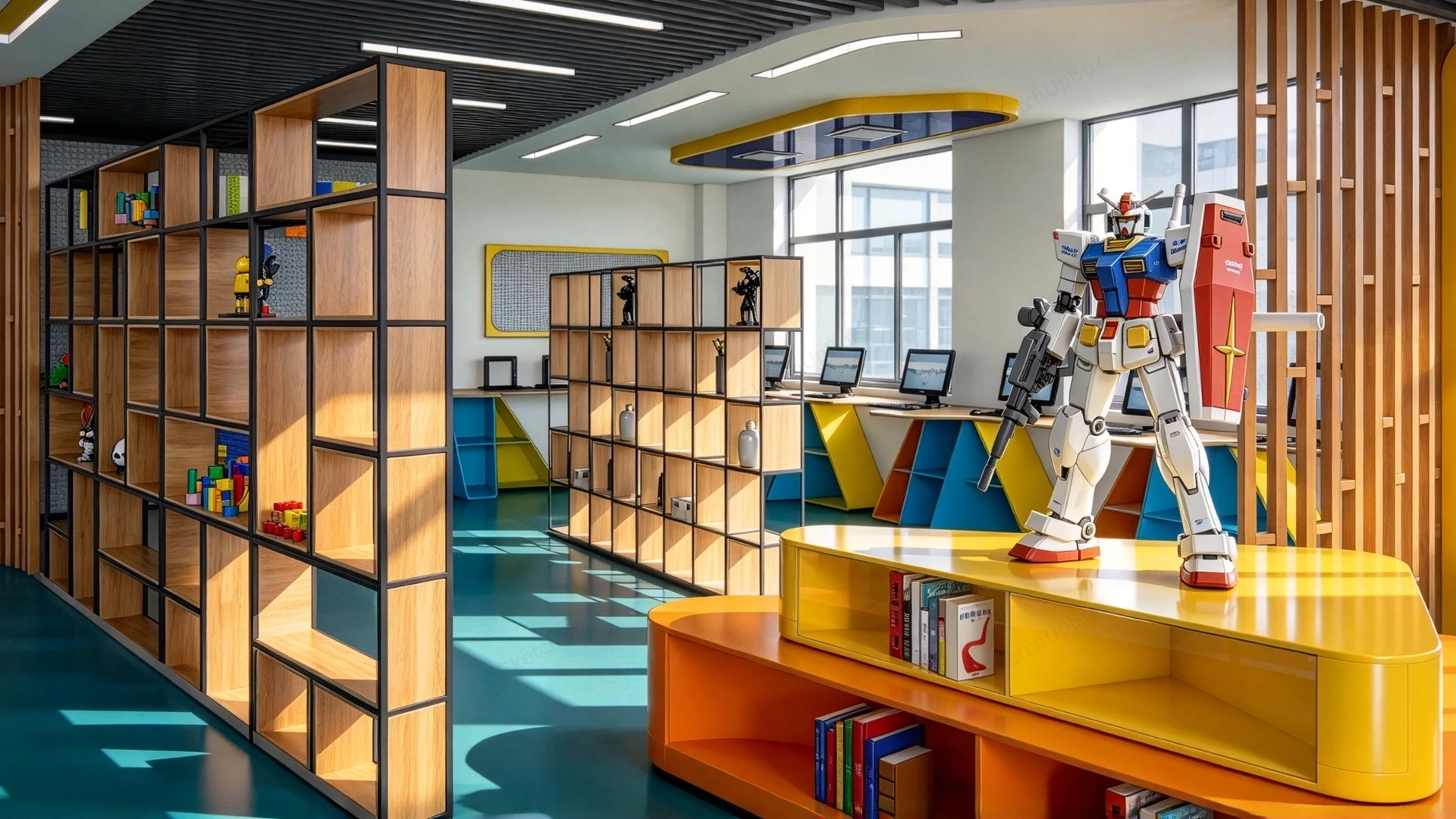 Modern Maker Space And STEM Classroom Sketchup 3D Model Preview - SketchupBox