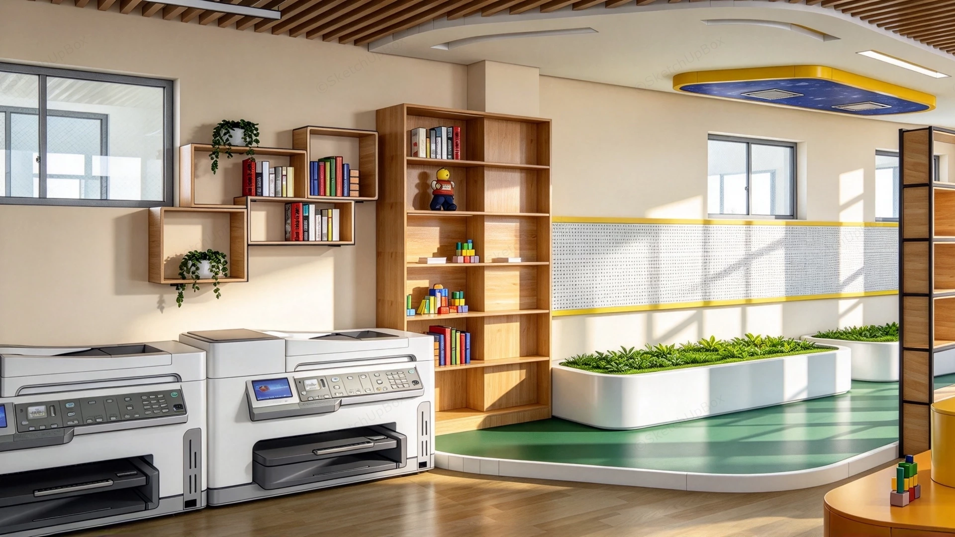 Modern Maker Space And STEM Classroom Sketchup 3D Model Preview - SketchupBox