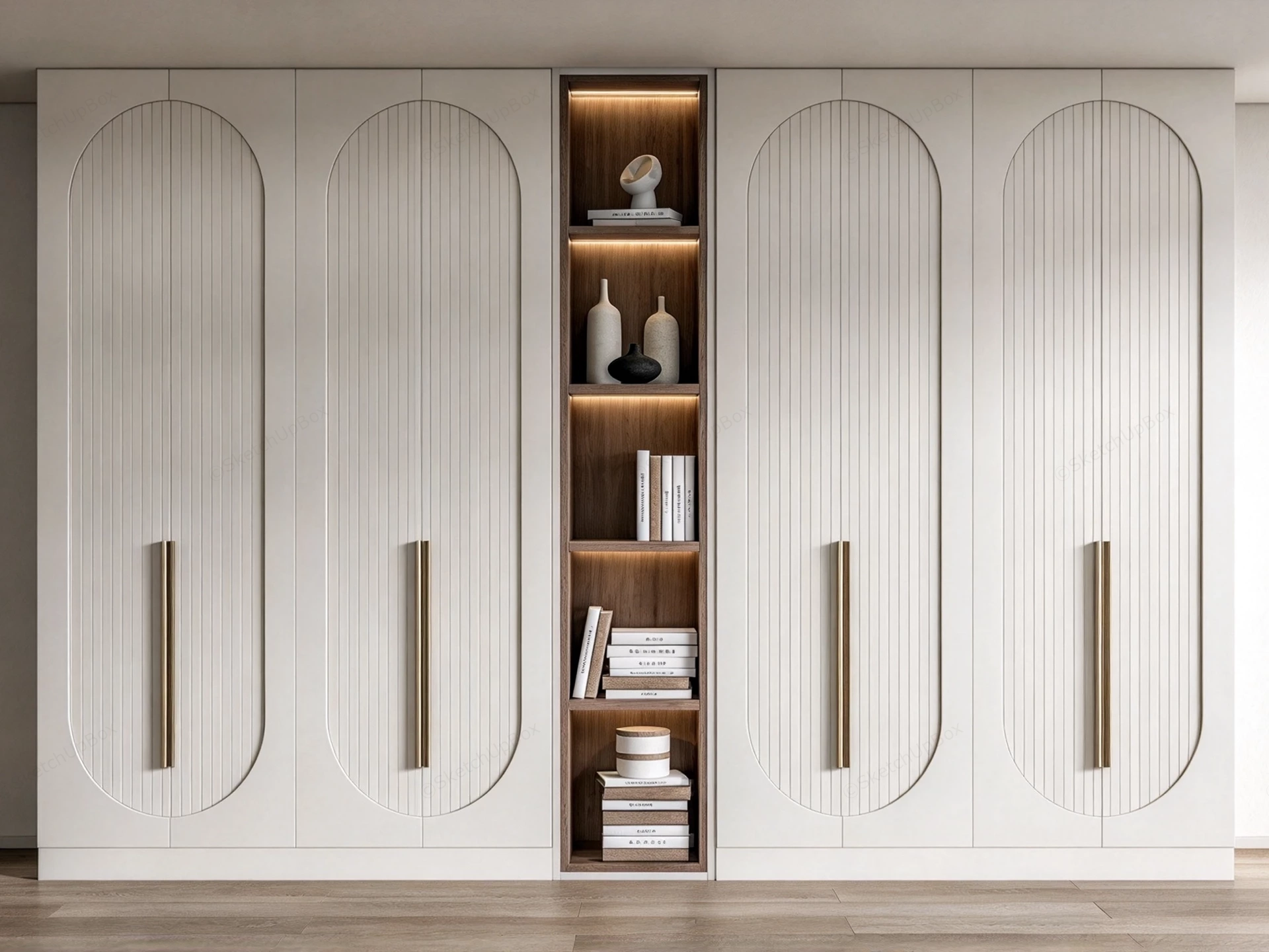 Modern European Neo Classical Style Wardrobe Sketchup 3D Model Preview - SketchupBox