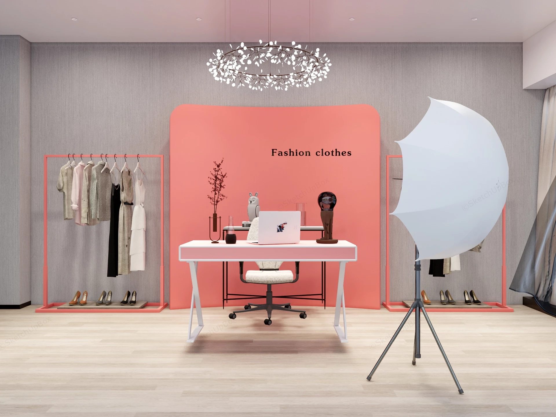 Modern Fashion Studio Live Streaming Room Sketchup 3D Model Preview - SketchupBox