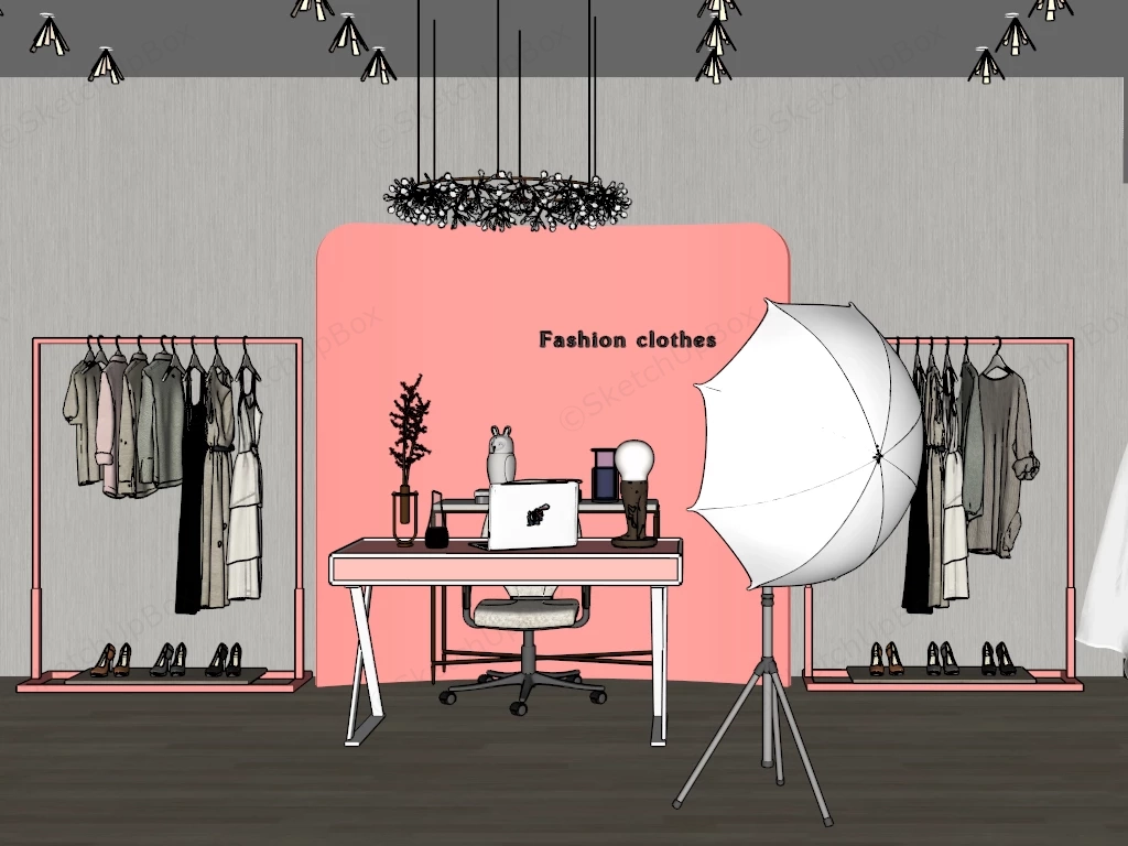 Modern Fashion Studio Live Streaming Room Sketchup 3D Model Preview - SketchupBox
