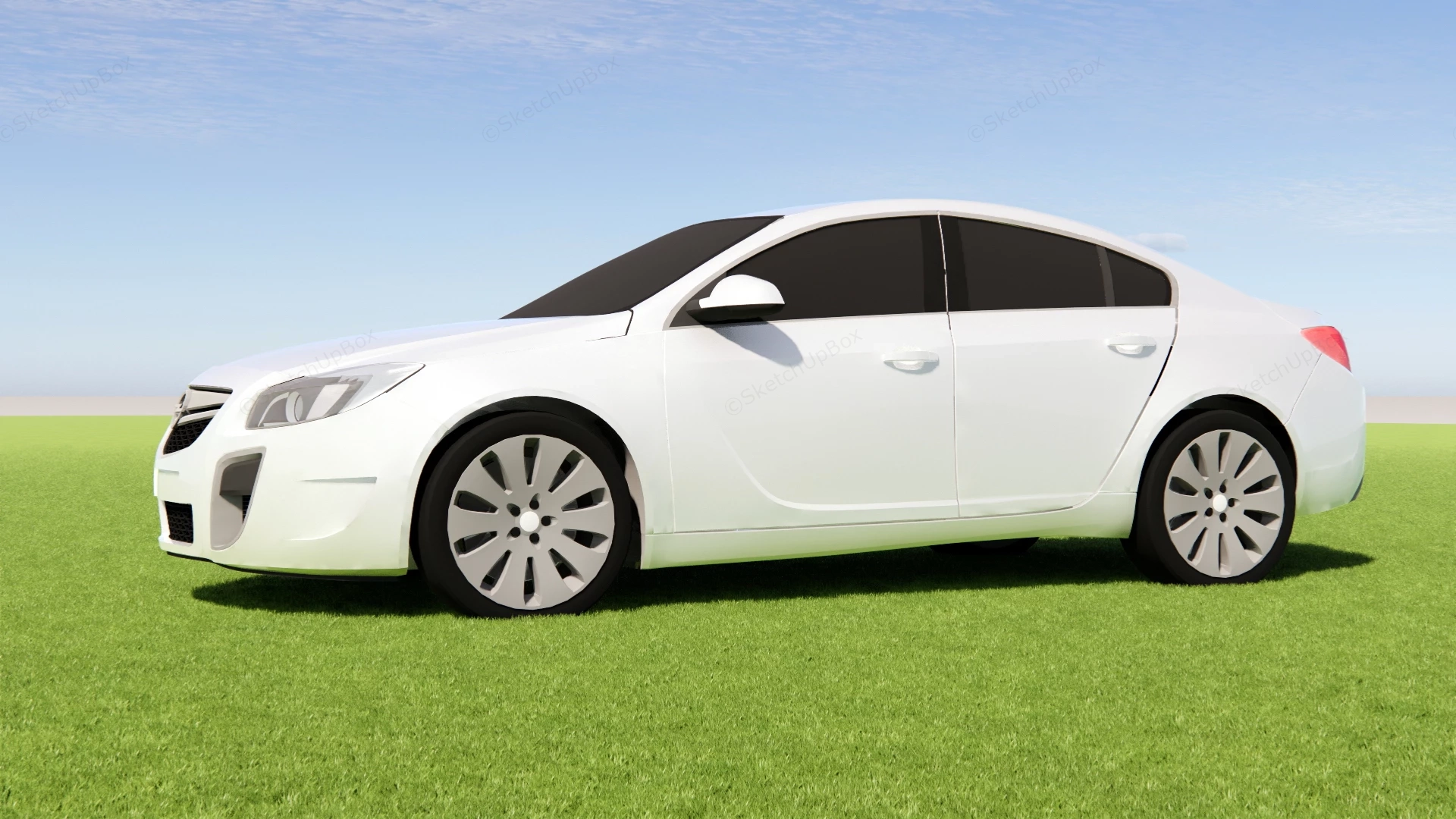 Opel Insignia Saloon Sketchup 3D Model Preview - SketchupBox