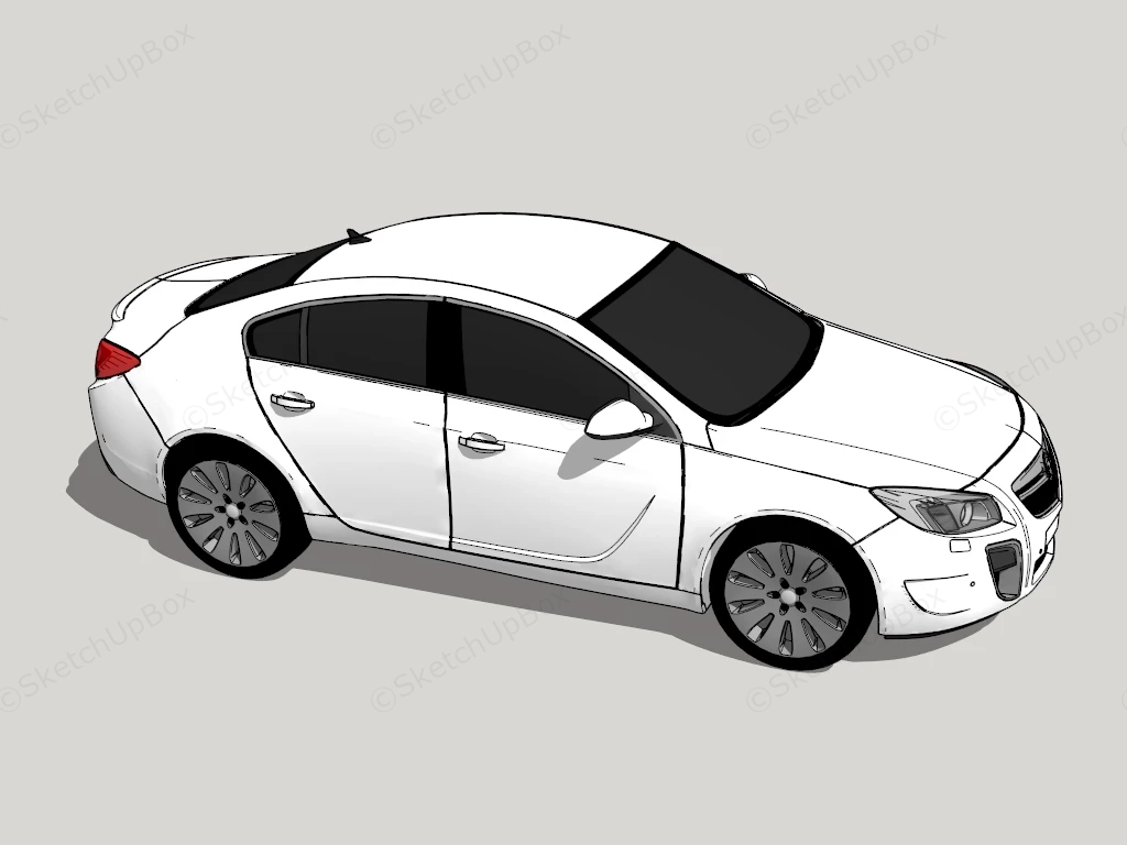 Opel Insignia Saloon Sketchup 3D Model Preview - SketchupBox
