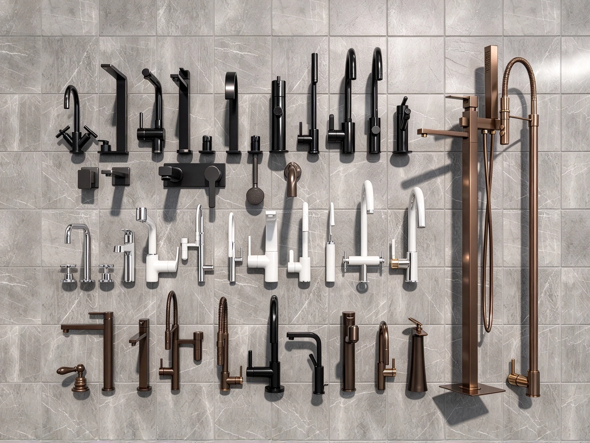 Modern Bathroom & Kitchen Faucet Plumbing Fixtures Collection Sketchup 3D Model Preview - SketchupBox