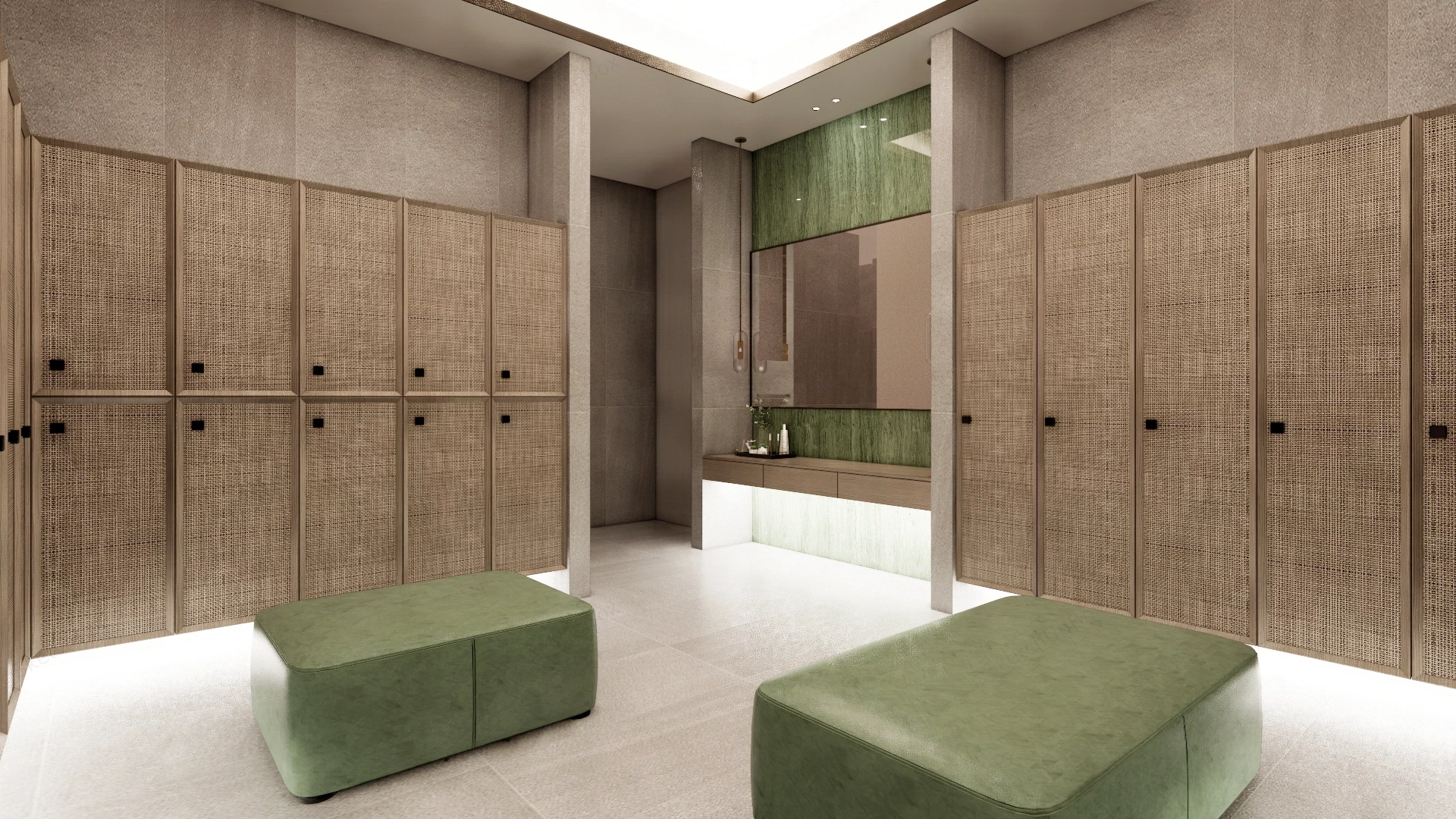 Modern Luxury Spa Locker Room Design Sketchup 3D Model Preview - SketchupBox
