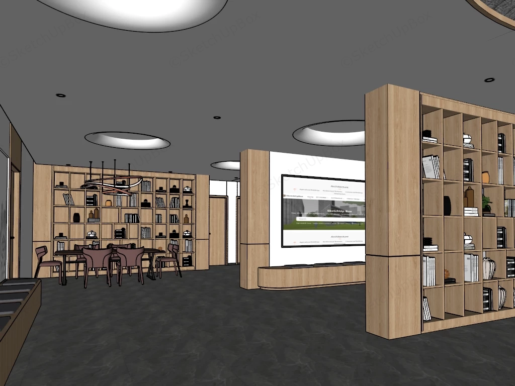 Modern Biophilic Children's Library & Learning Space Sketchup 3D Model Preview - SketchupBox