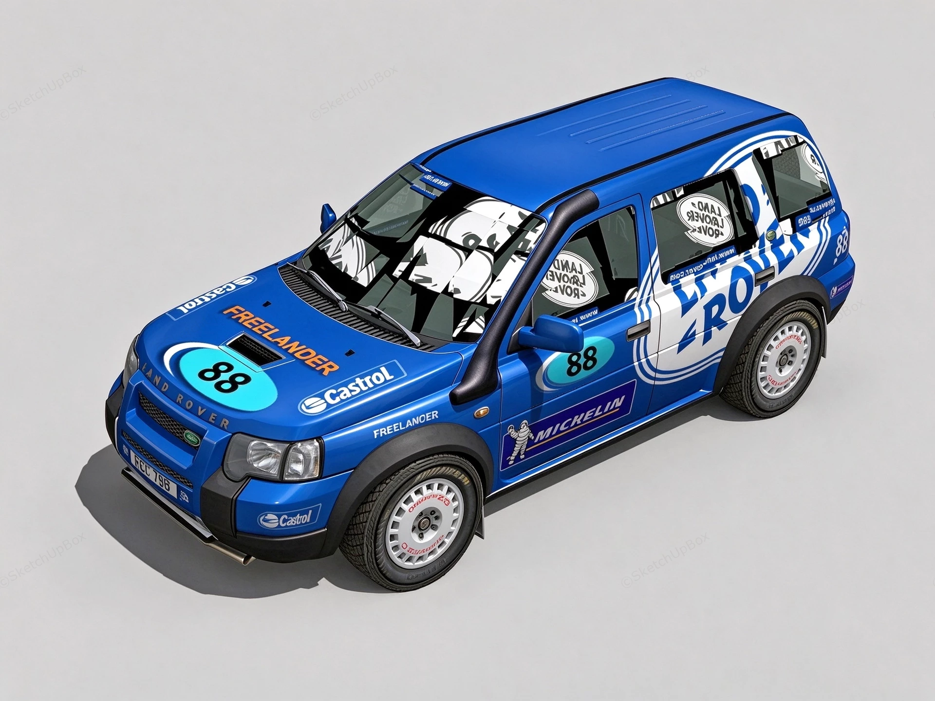 Rally Spec Land Rover Freelander SUV Sketchup 3D Model Preview - SketchupBox