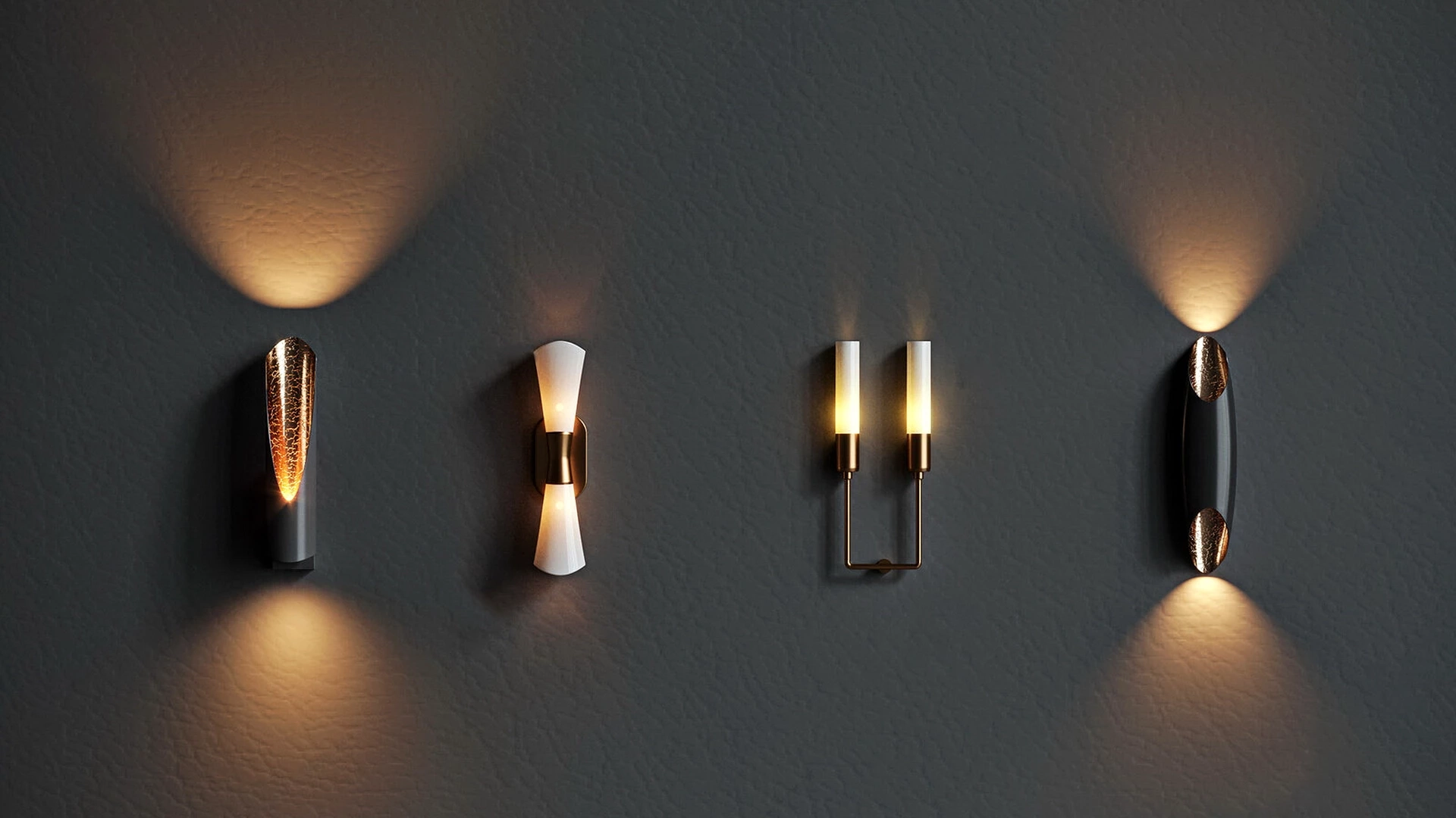 Modern Luxury Architectural Wall Sconce Set Sketchup 3D Model Preview - SketchupBox