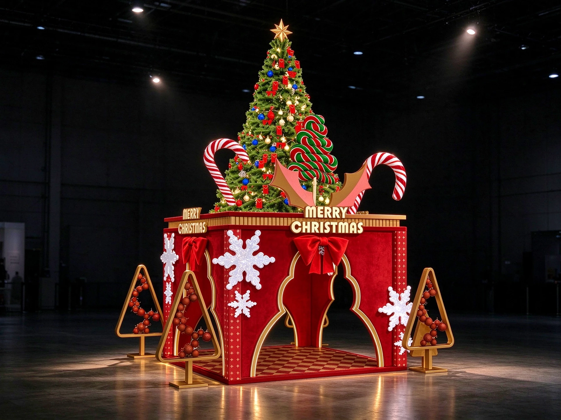 Festive Christmas Atrium Installation Sketchup 3D Model Preview - SketchupBox