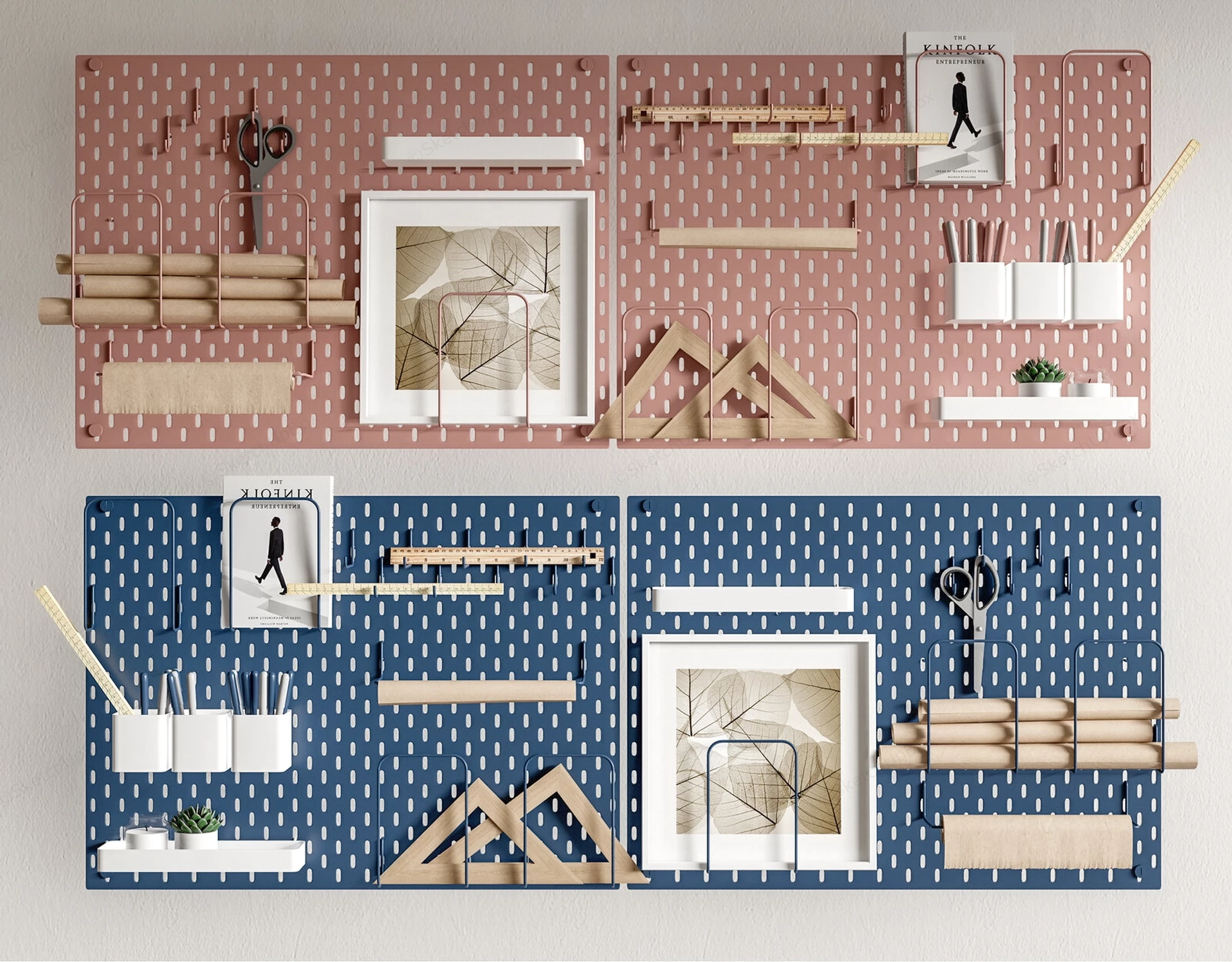 Modern Modular Workspace Pegboard Organizer Sketchup 3D Model Preview - SketchupBox
