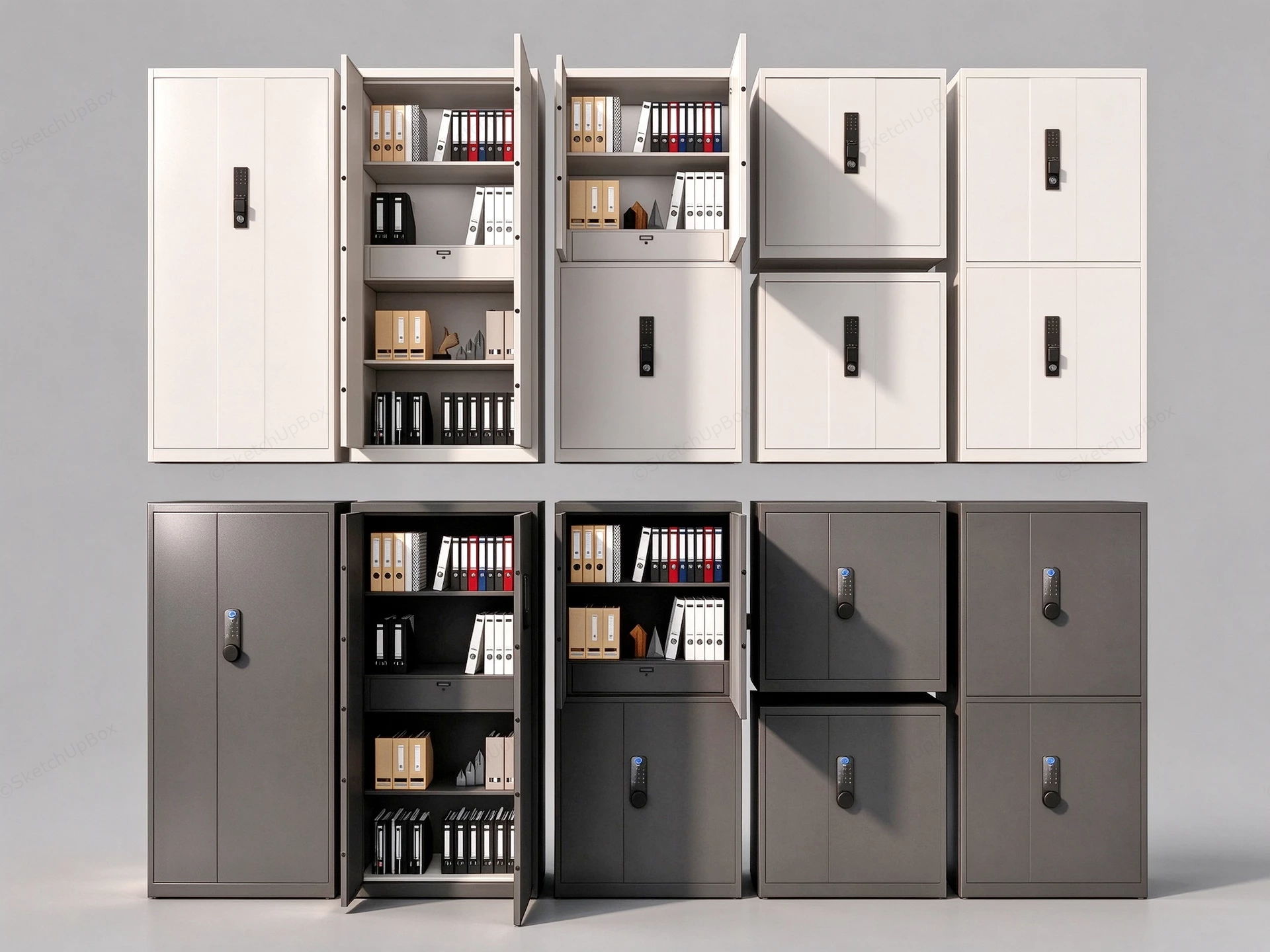 Commercial Secure Filing Cabinets Sketchup 3D Model Preview - SketchupBox