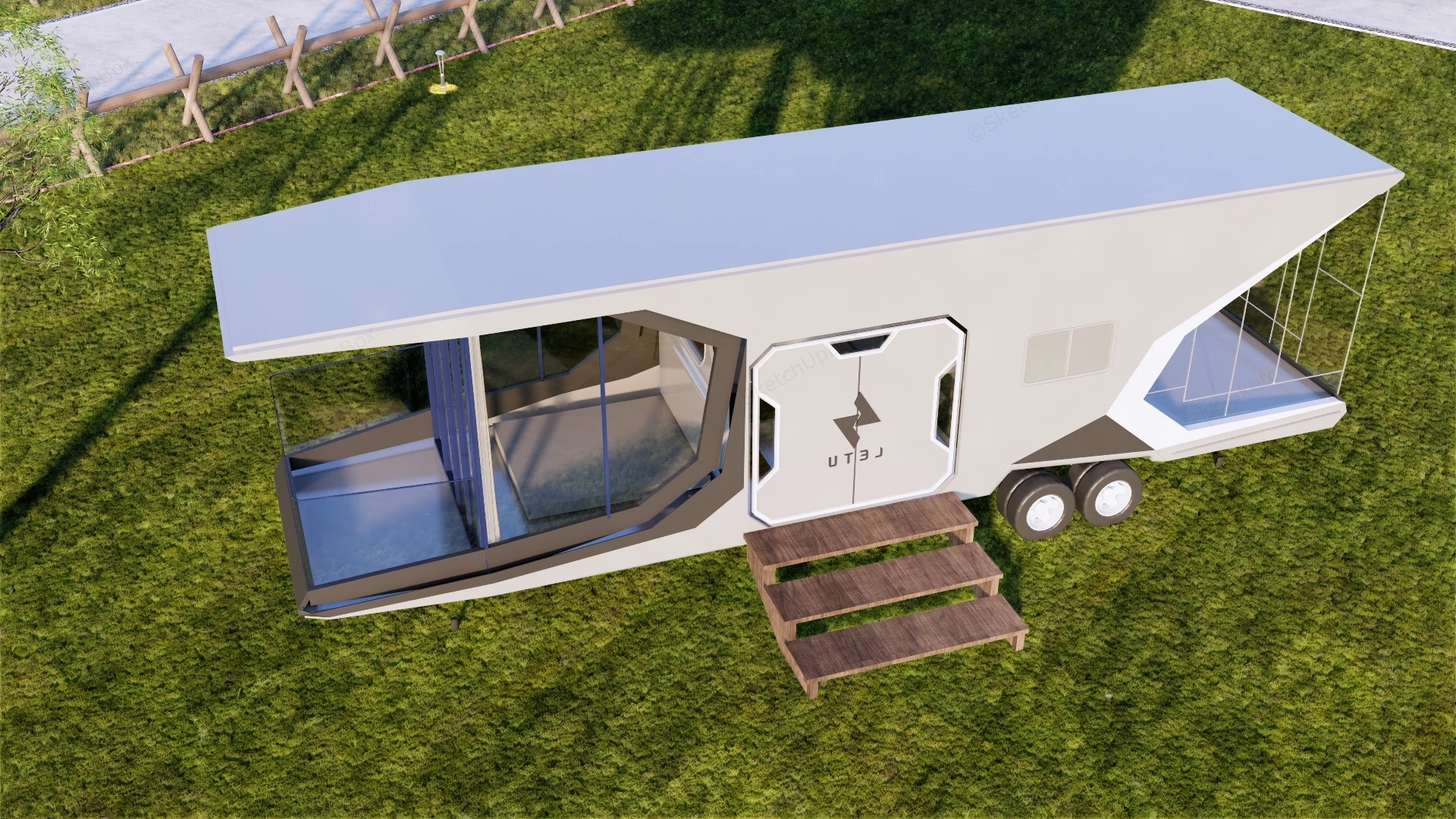 Futuristic Space Capsule Mobile Home RV Sketchup 3D Model Preview - SketchupBox