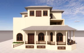 Multi Story Mediterranean Style Home