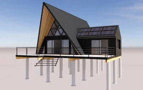 Modern Elevated A Frame Cabin