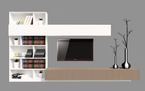 Modern Minimalist TV Wall Unit