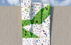 Colorful Outdoor Rock Climbing Wall