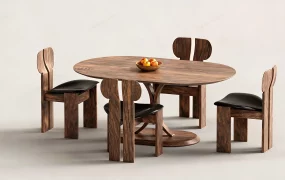 Post Modern Wood Dining Room Set