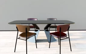 5 Piece Modern Minimalist Dining Set