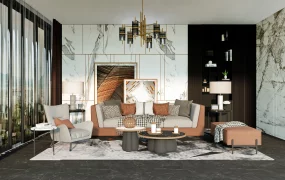 Dark And White Living Room Decor