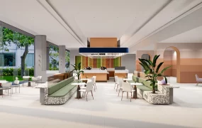 Spacious Modern Corporate Cafeteria