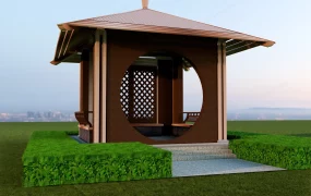 Traditional Style Wooden Gazebo
